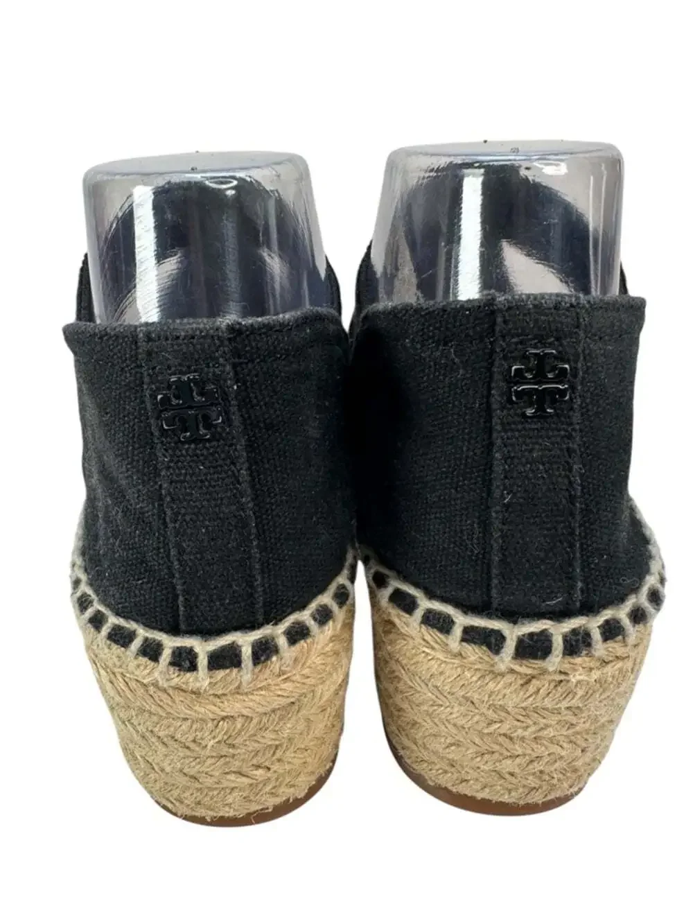 Tory Burch Catalina 3 Black Espadrille Wedge Sandals Resort Chic Womens 10